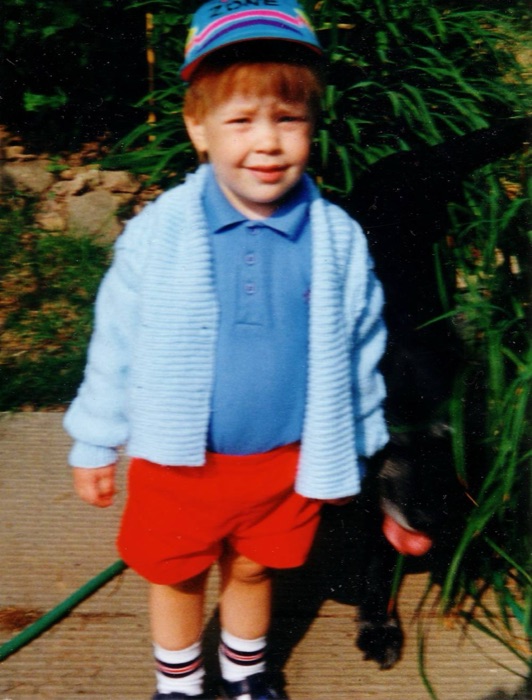 A young Richard Goodrich, the gardener's earliest days